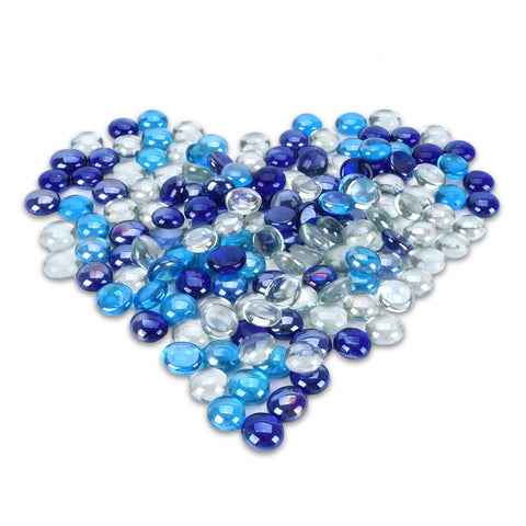 GasSaf blended fire glass beads crystal clear luster create jewel-like flames indoors.