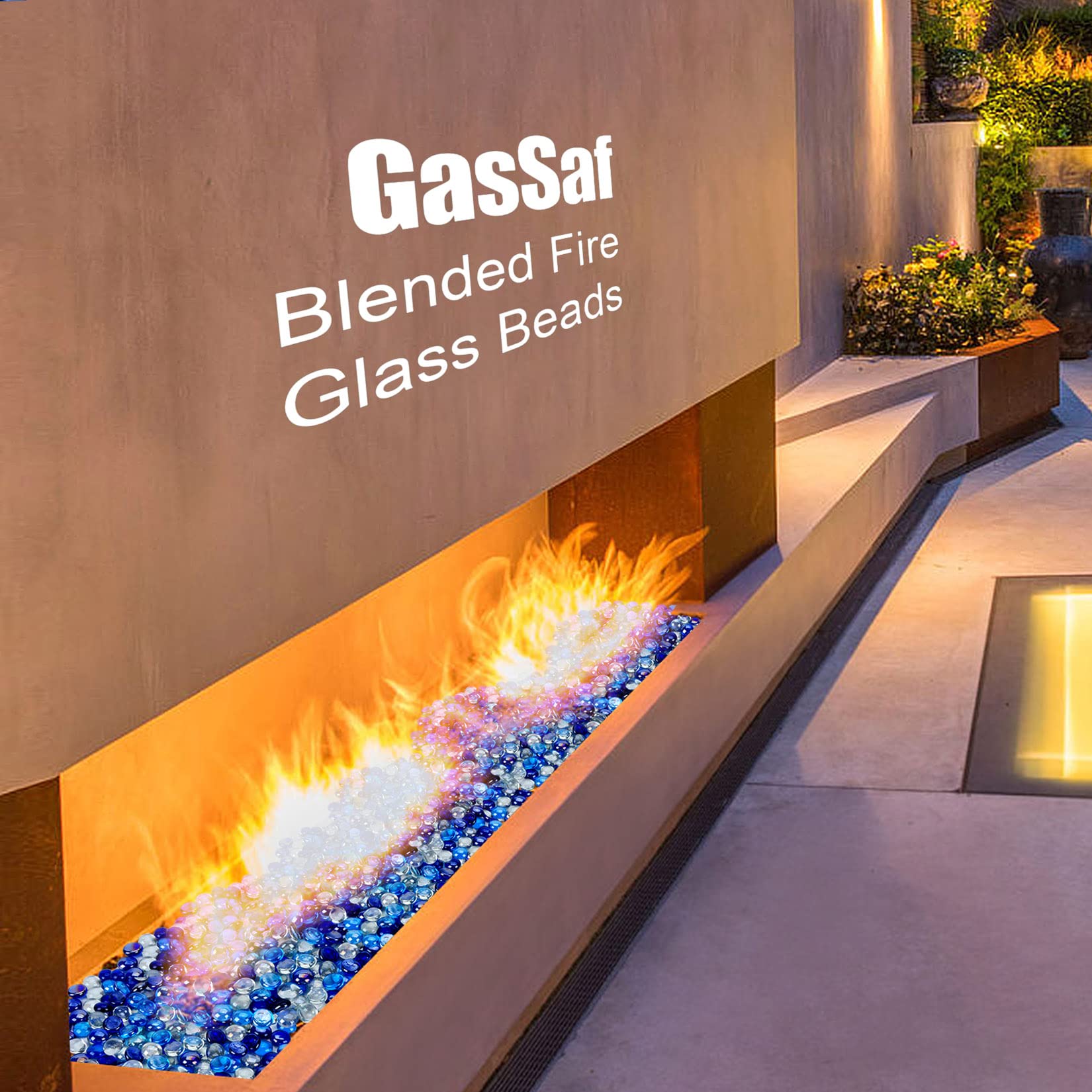 GasSaf beads fireplace decor bring color and sparkle to indoor fires.