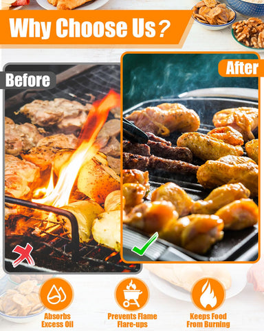 GasSaf 50 piece set replaces lava rocks for Lynx grills