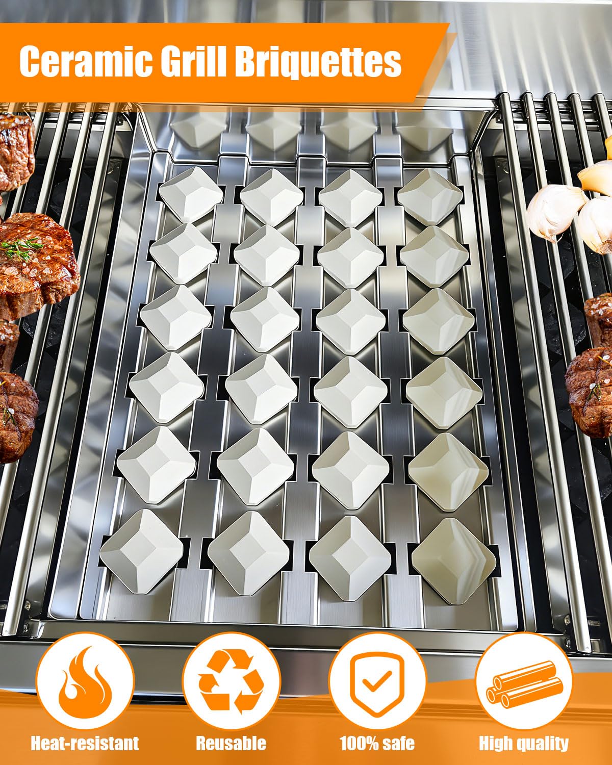 GasSaf briquettes offer broad compatibility with Lynx grills