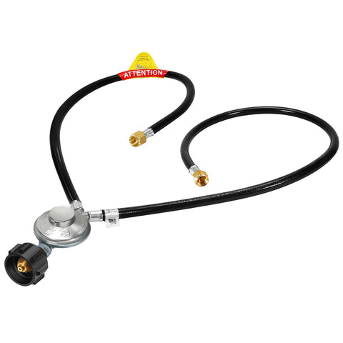 GasSaf regulator assembly 3ft enables a stable dual-appliance setup.