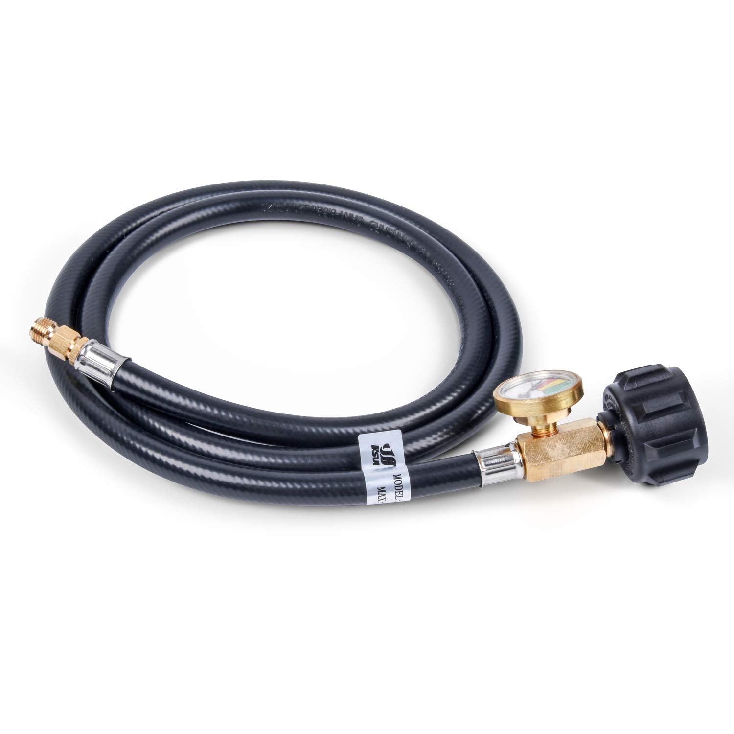GasSaf bubble-test note guides a simple leak check before first use