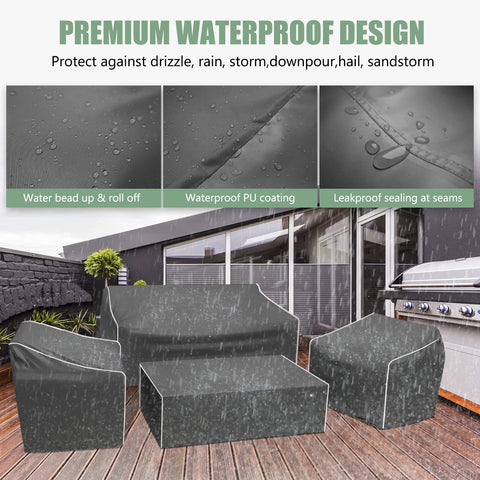 Gasadar loveseat cover guards the 52x30x30 seating area from sun and debris