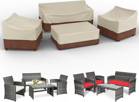 Gasadar patio armchair cover viewed from front for all-weather protection