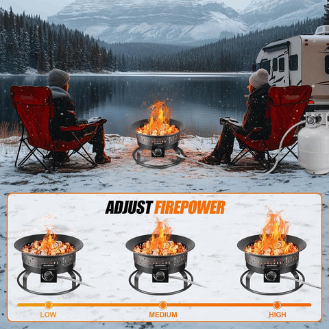 GasBRUH fire pit cover and carry kit keeps unit protected and portable