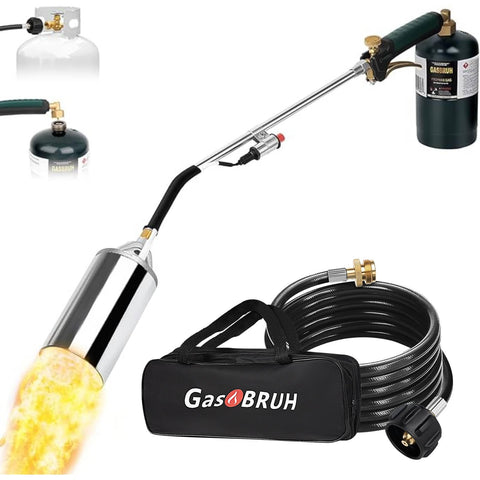 GasBRUH multi-use flame tool for weeding, roofs, and more.