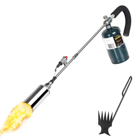 GasBRUH propane weed torch with 35inch arm and igniter for easy weed control.