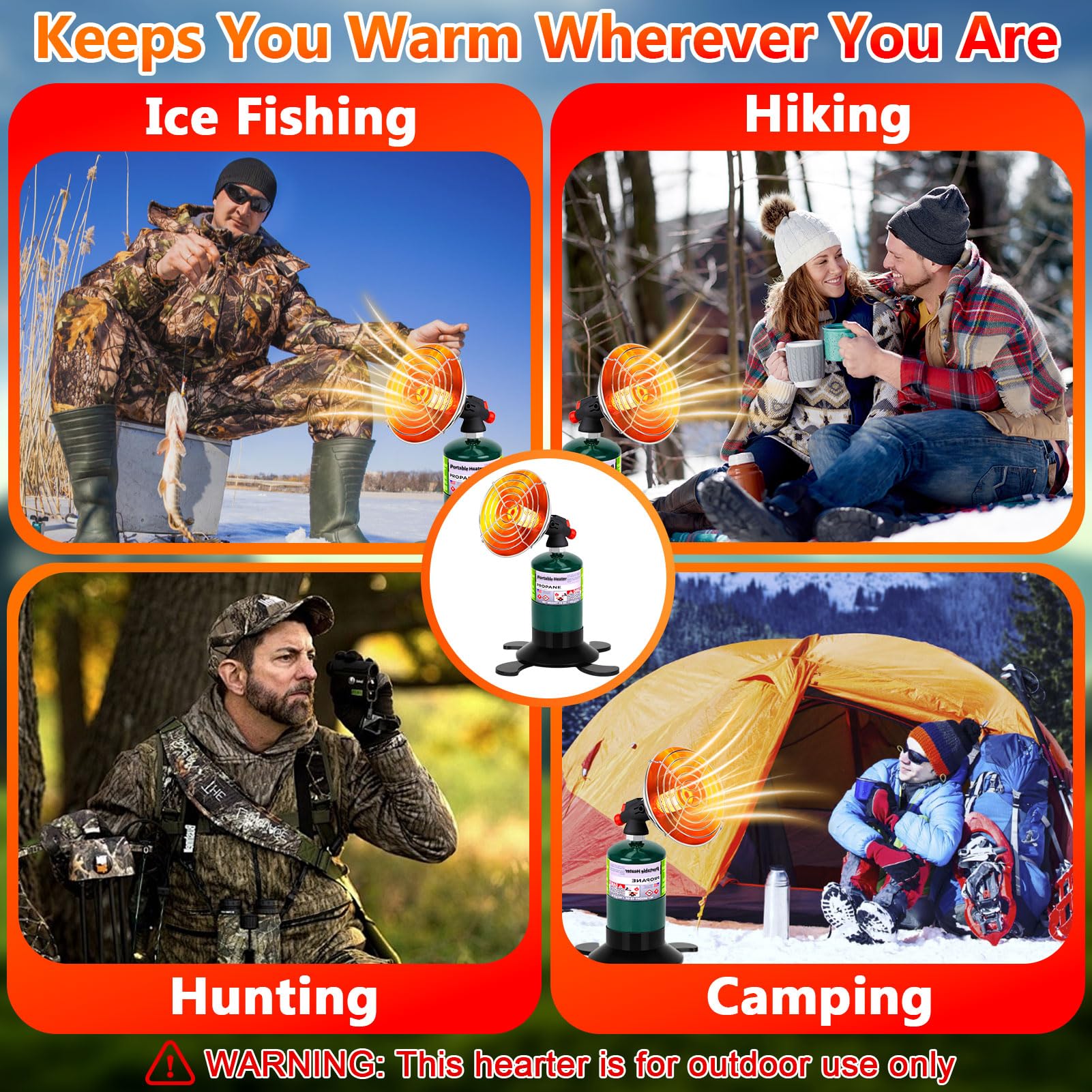 GasCalorix compact heater ideal for ice fishing and hunting trips