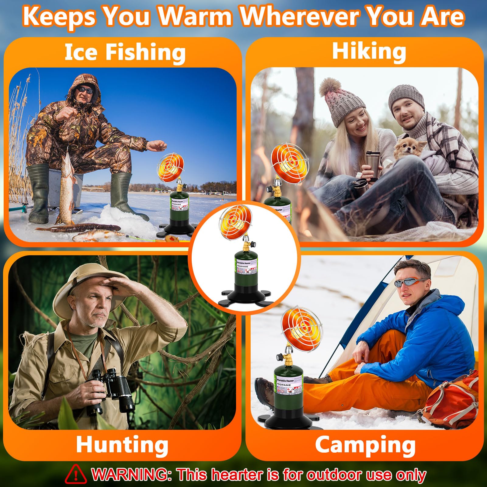 GasCalorix ideal for ice fishing and hunting trips with reliable heat