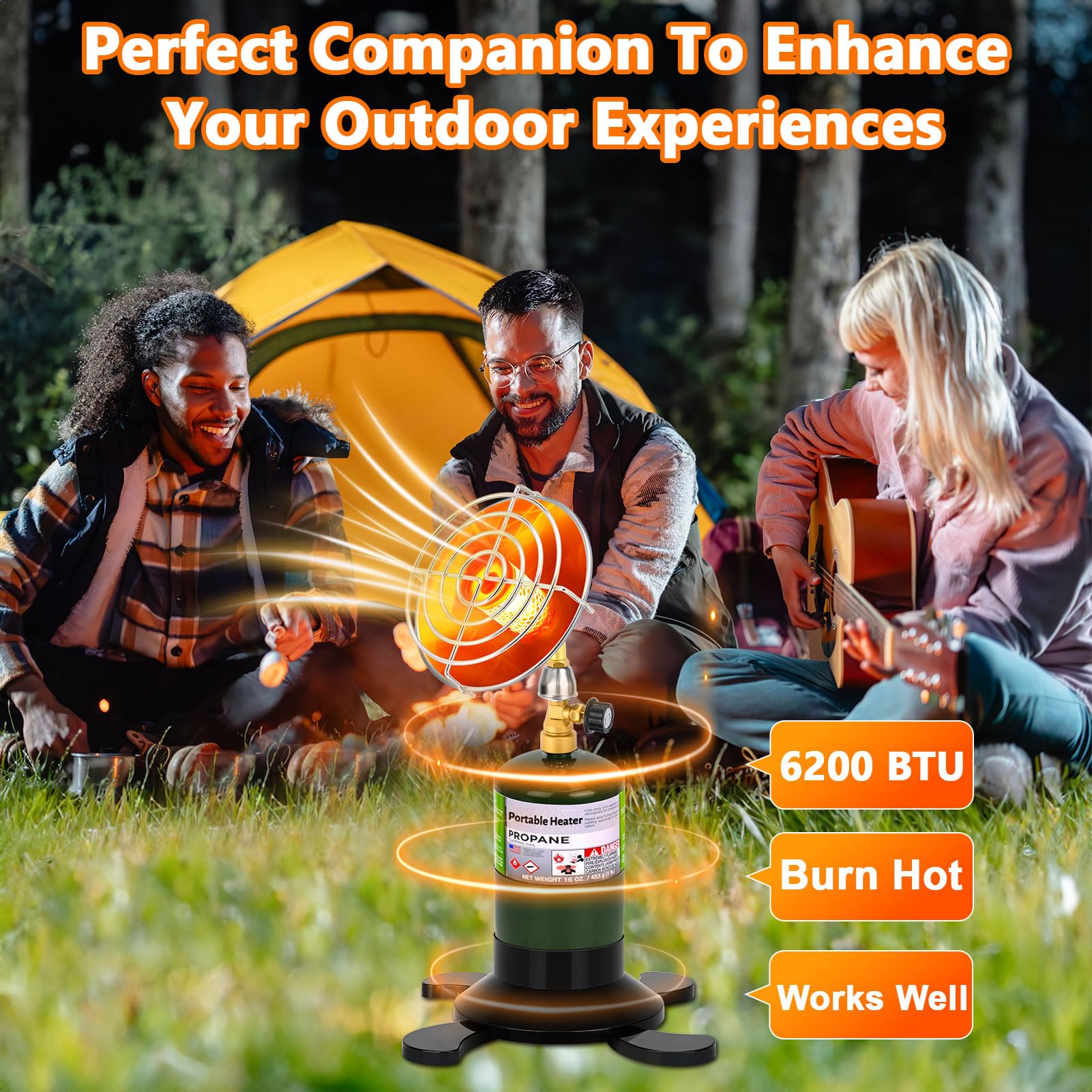 GasCalorix outdoor dining setup provides cozy warmth on the patio