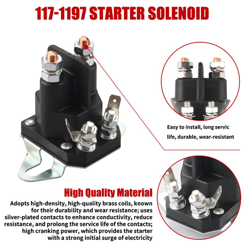 Gashwer 117-1197 solenoid contacts close-up demonstrates silver plating