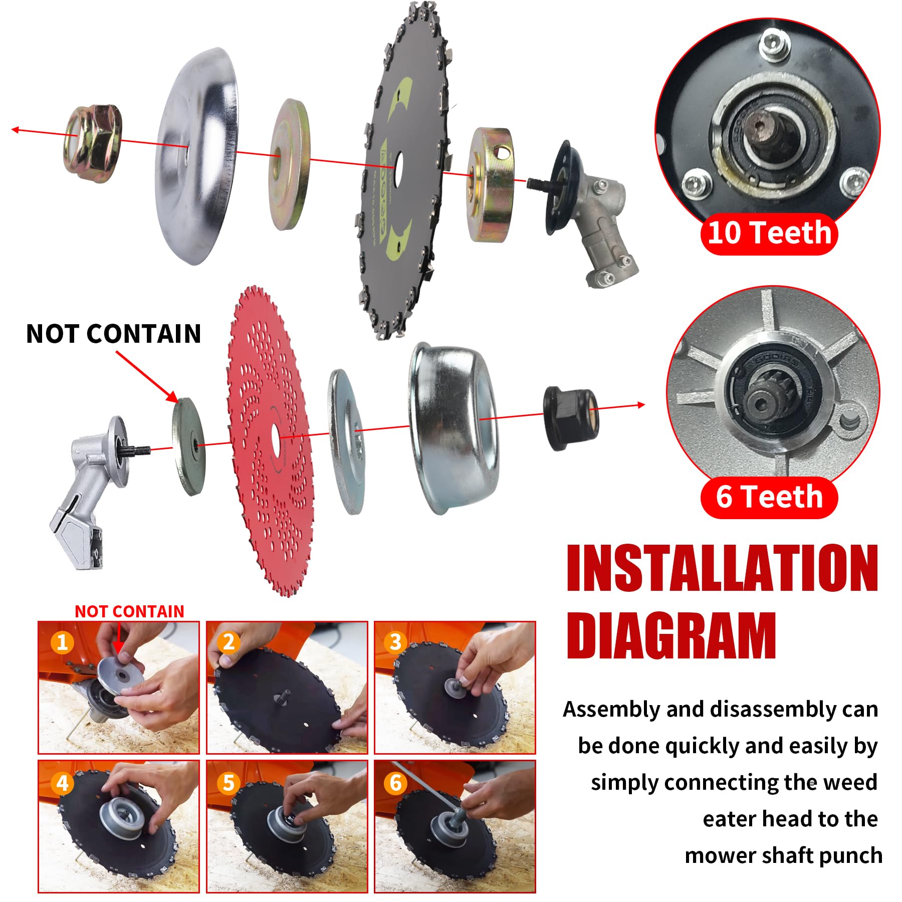 Gashwer 9x36 carbide tipped blade durable construction for long life.