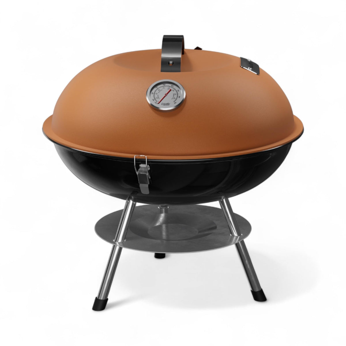 Gas One 14-inch grill top view showing compact, portable design for easy transport