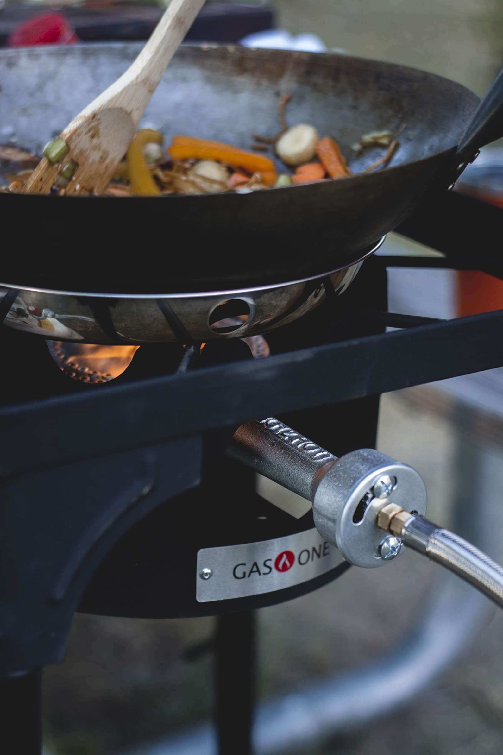 Gas One B-3000H-15 portable camp stove for quick setup.