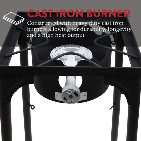 Gas One B-3000H-15 red QCC regulator ensures secure propane connection.