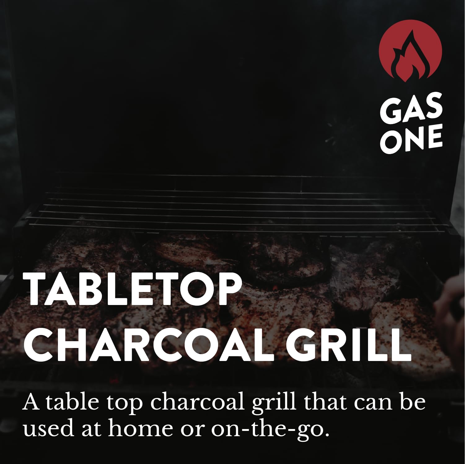 Gas One built-in lid and side handles ease transport and lid management.