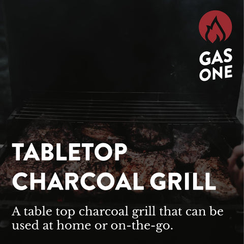 Gas One built-in lid and side handles ease transport and lid management.