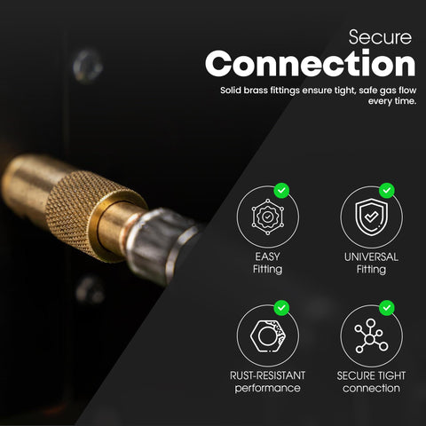 GasOne fiber-reinforced PVC hose pairs durable brass connectors for reliability.