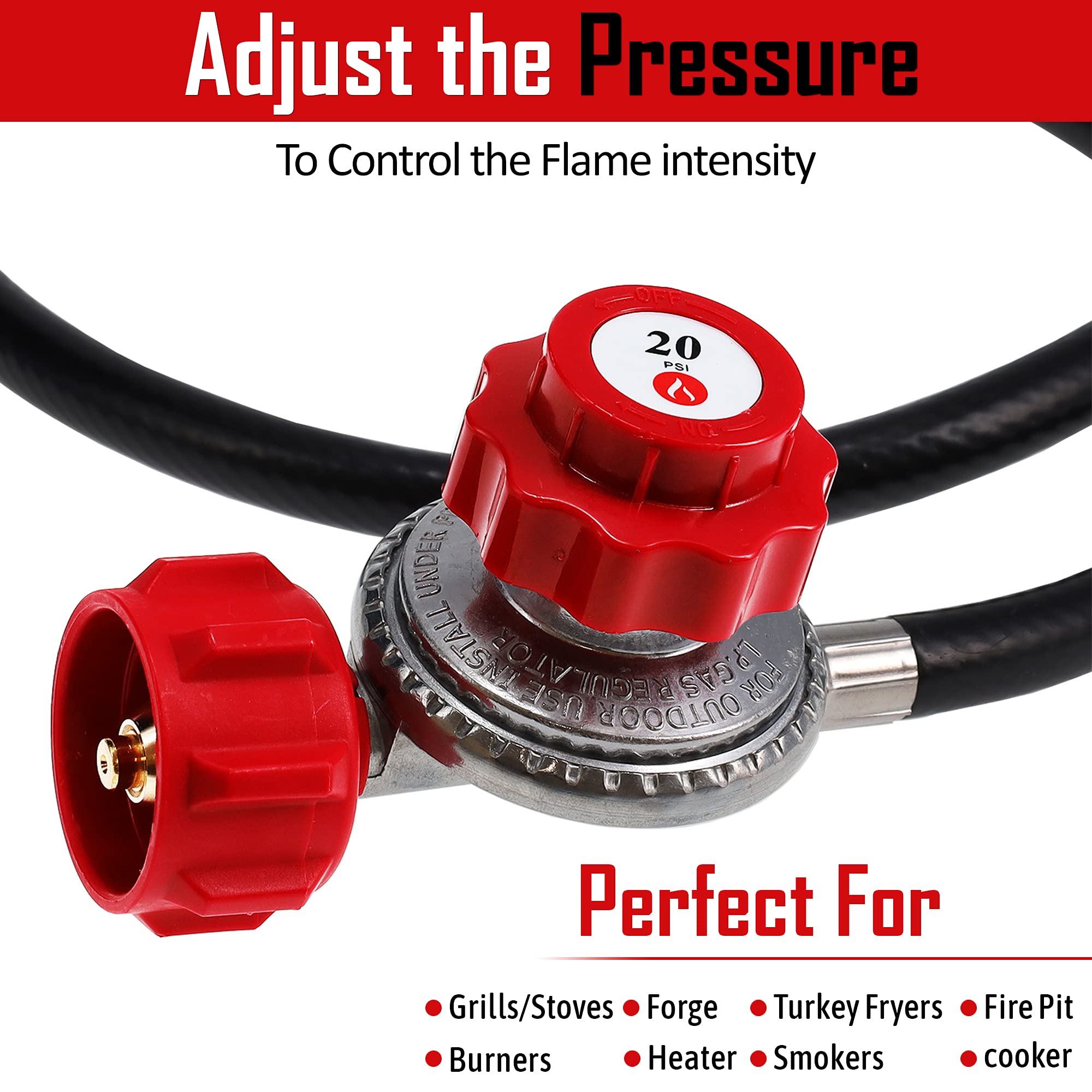 Gas One outdoor propane setup supports burners, smokers, and grills.