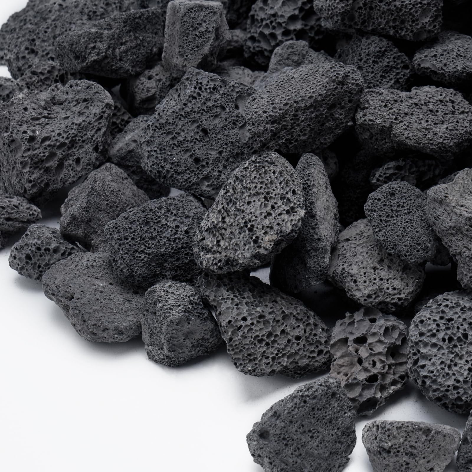 GASPRO lava rocks 1-3 inch base layer for stable fire pit performance