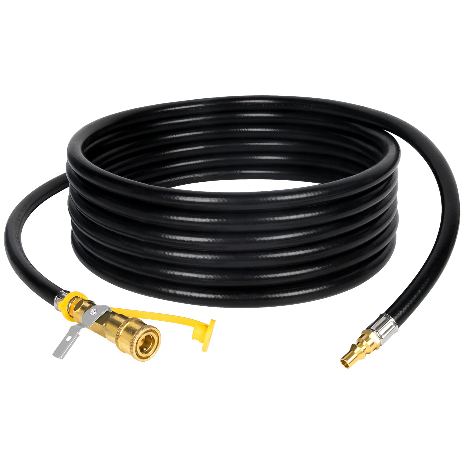 GASPRO 12ft RV propane hose quick-connect setup for flexible grilling away from the motorhome.