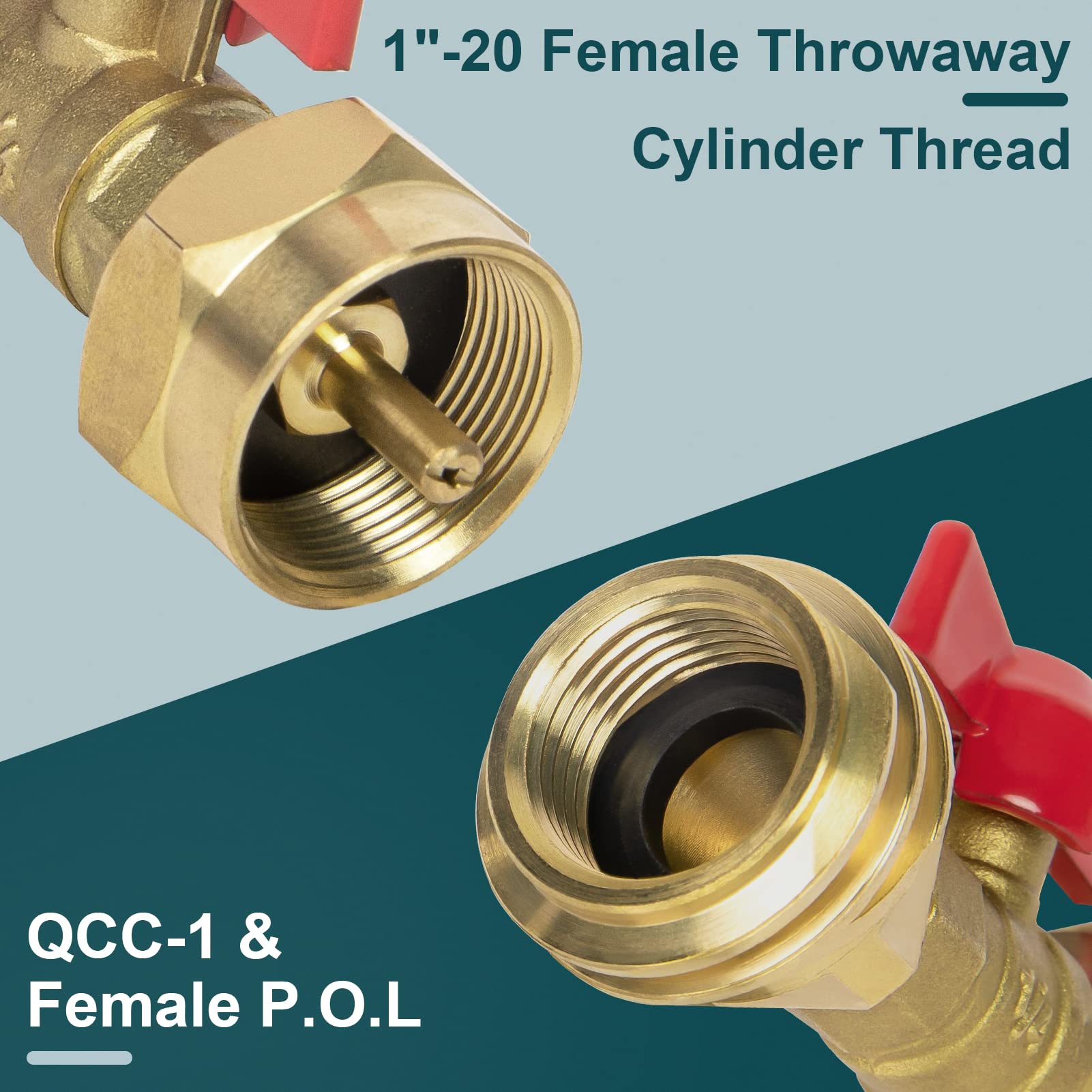 GASPRO 20lb-to-1lb converter connects large tanks to small cylinders