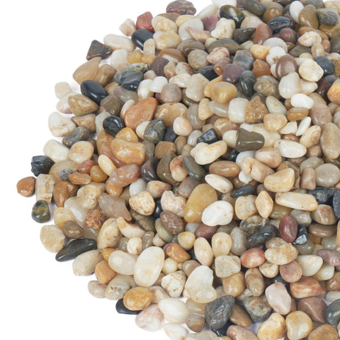 Gaspro 5-pound pebbles for indoor plants with 3/8-inch varied shapes add natural texture to pots