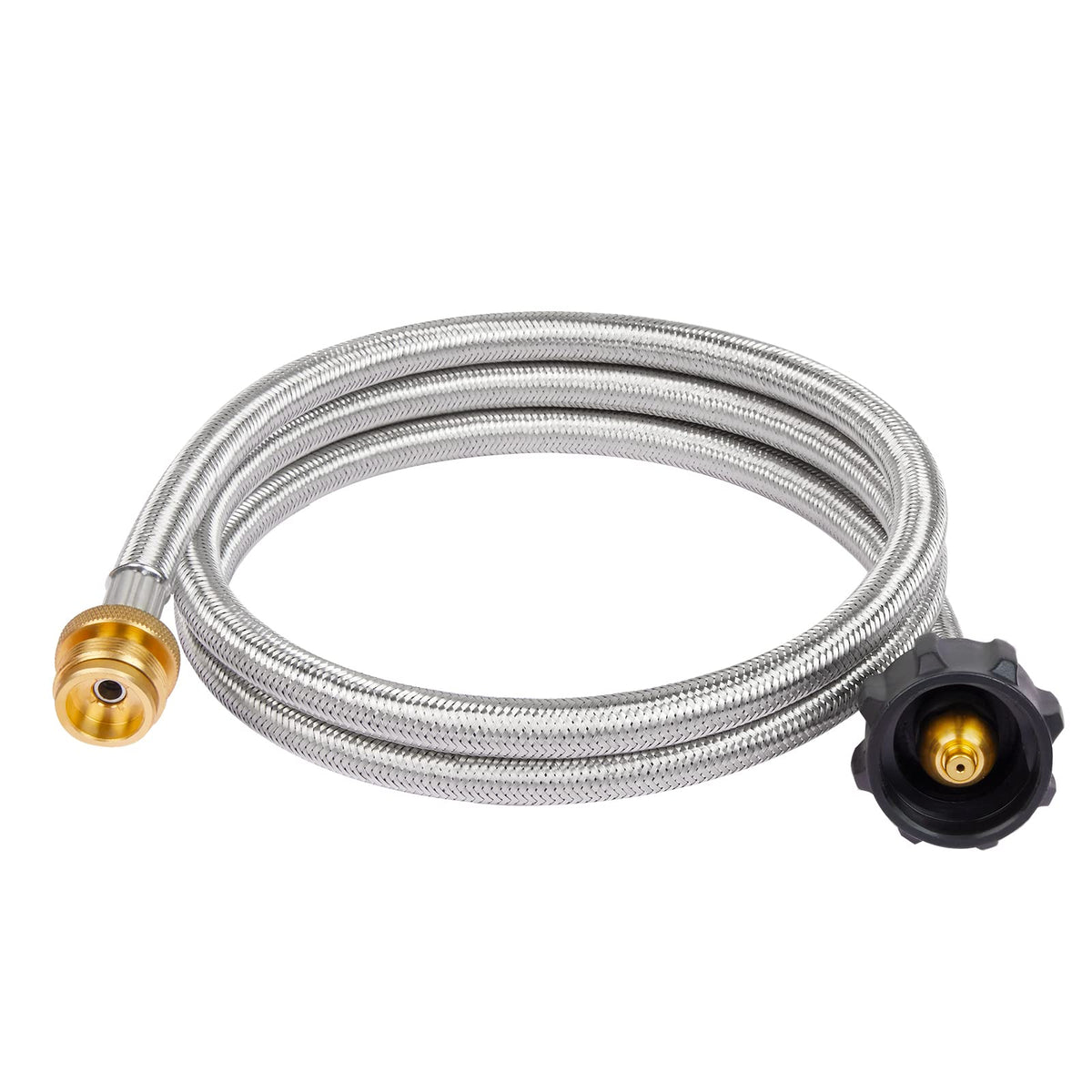 GasPro 5ft propane adapter hose assembly for versatile fuel connections.