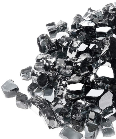 GASPRO black fire glass with 1/2-inch facets for reflective pit ambience