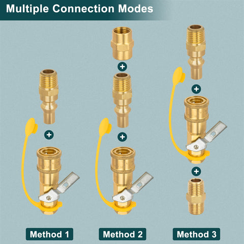 GasPro durable brass construction resists corrosion in outdoor propane setups.