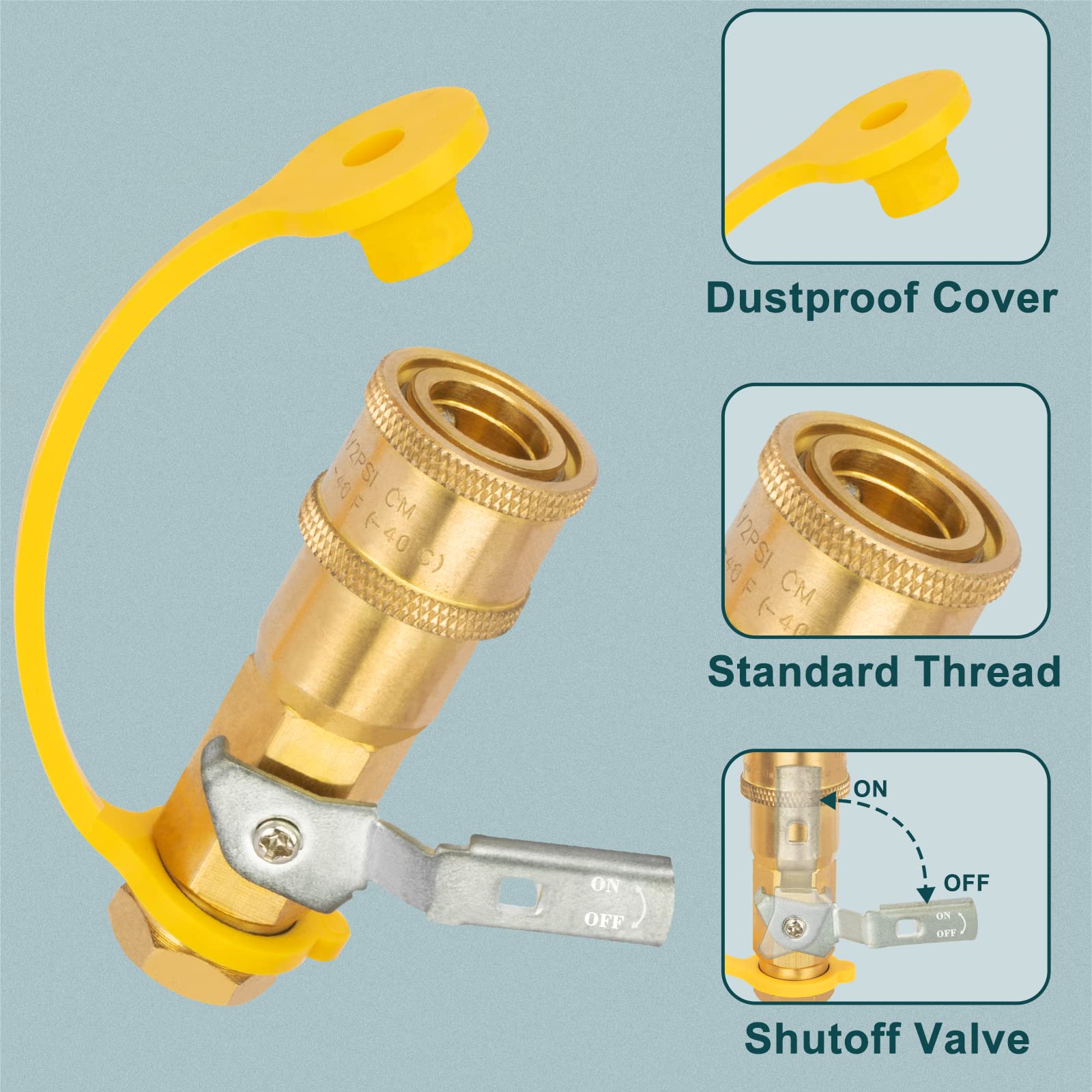 GasPro easy-to-install quick-connect fittings simplify campsite setups.