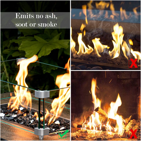 GASPRO fire glass half-inch black withstands high heat in fire features.