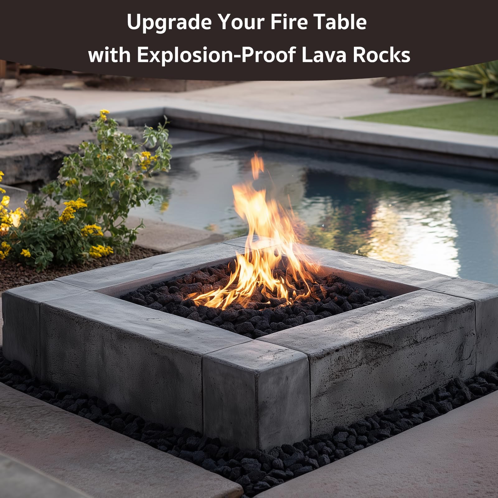 GASPRO lava rocks ideal fire pit size supports even gas dispersion