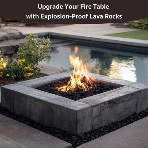 GASPRO lava rocks ideal fire pit size supports even gas dispersion