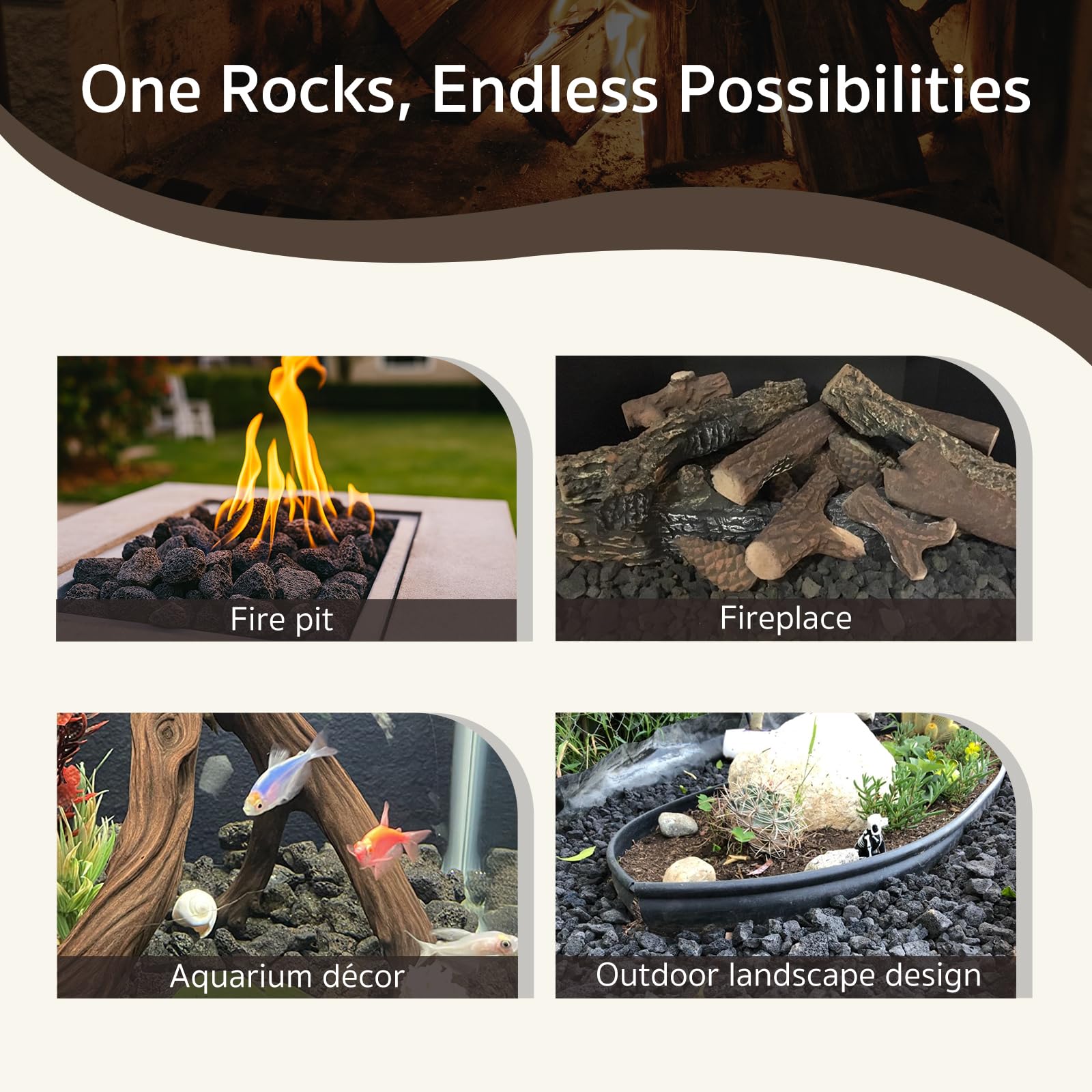 GASPRO lava rocks for multi-use decor in homes