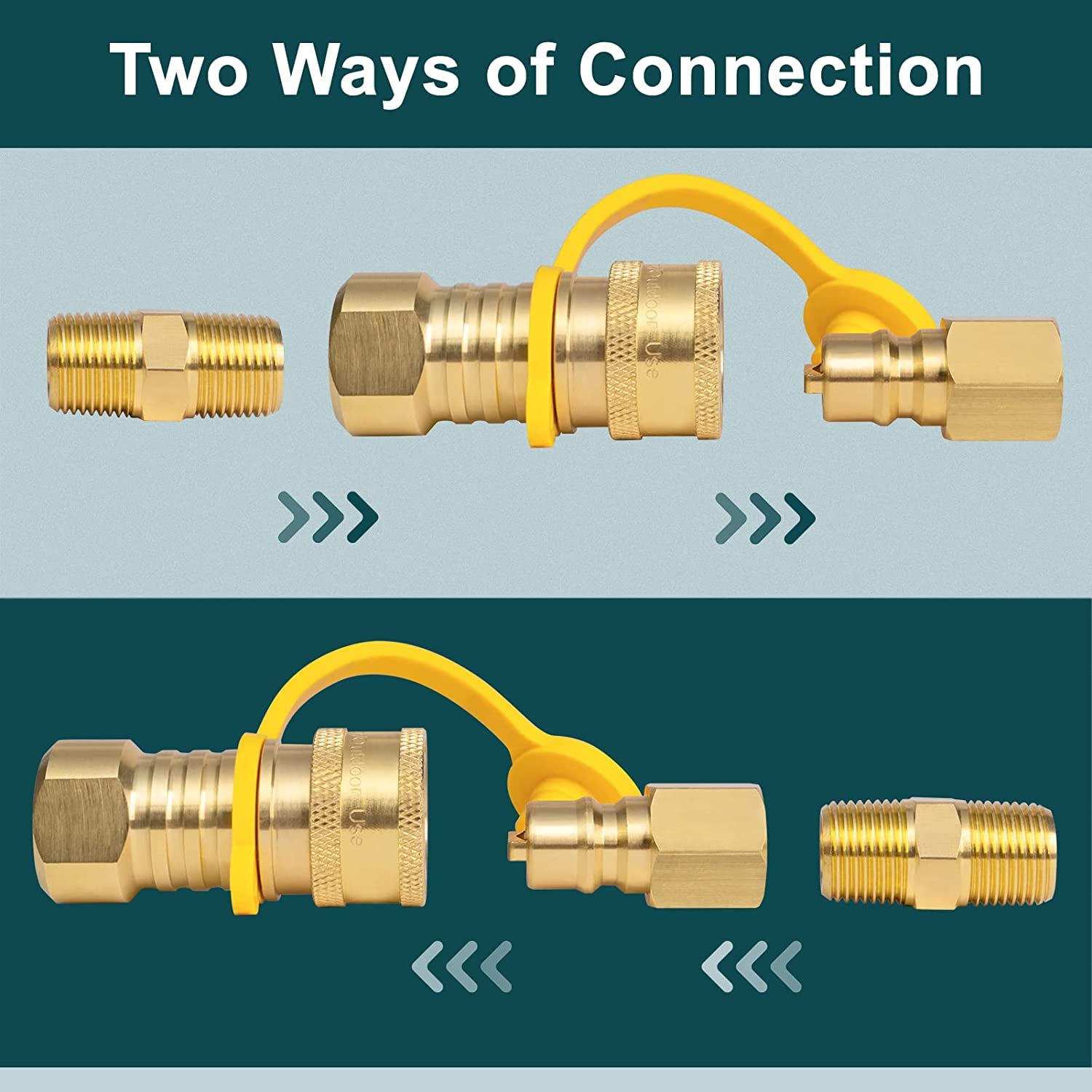 GASPRO natural gas NPT thread connection example for safe fittings