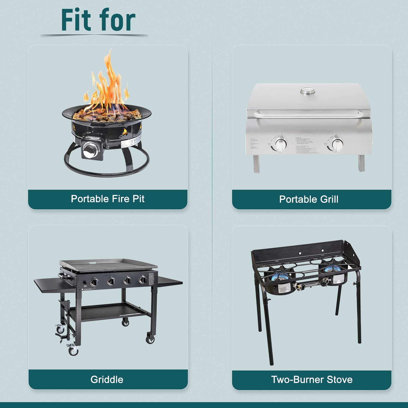 GASPRO Camp Chef Explorer compatibility for versatile camping meals.