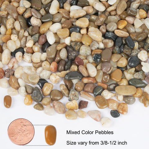 Gaspro polished river rocks for succulents enhance display with a shiny surface
