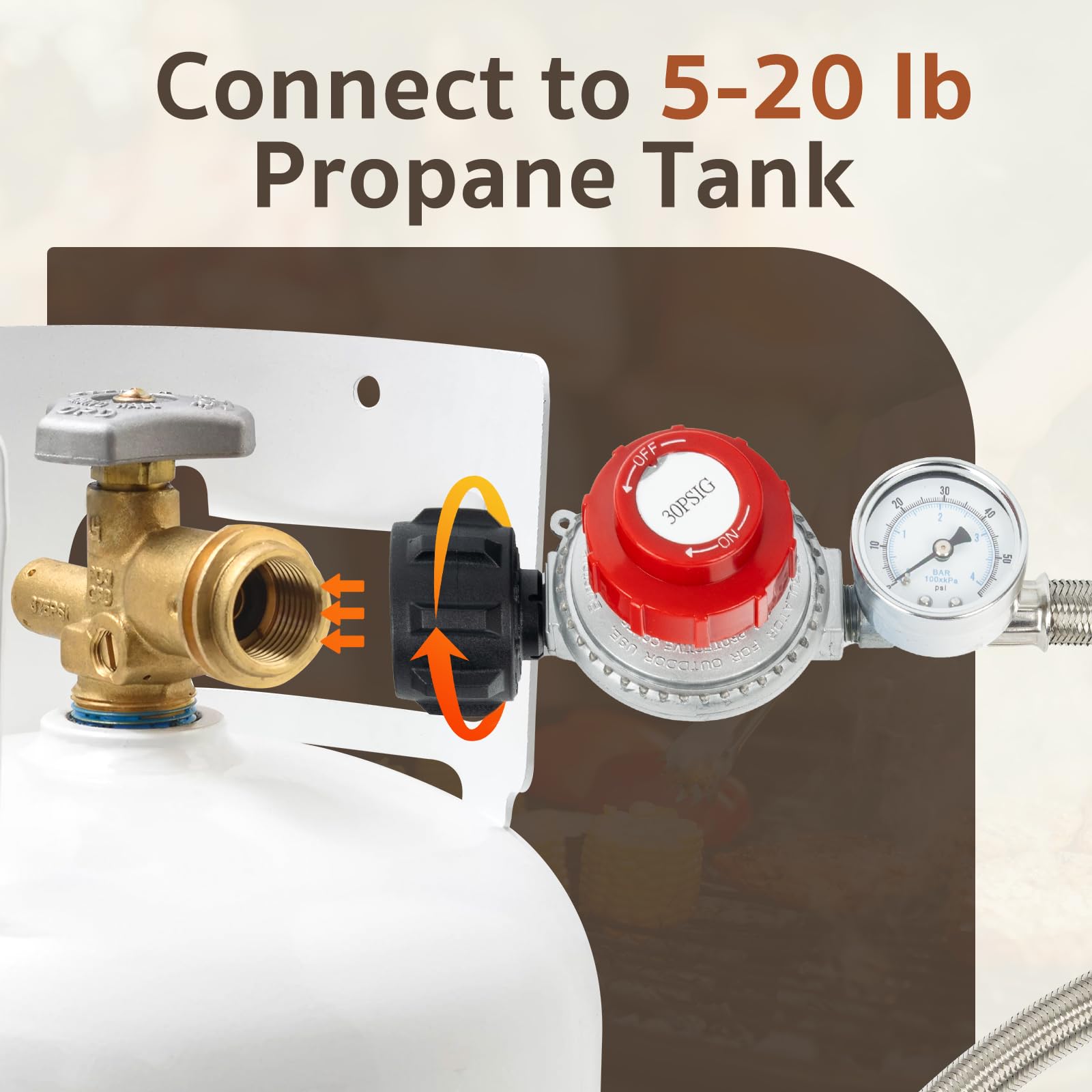 GASPRO pressure dial display helps monitor adjustable PSI