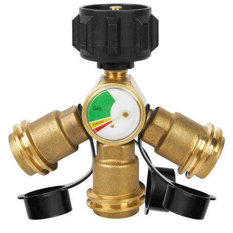 GASPRO propane splitter gauge-front shows easy readings for quick safety checks.