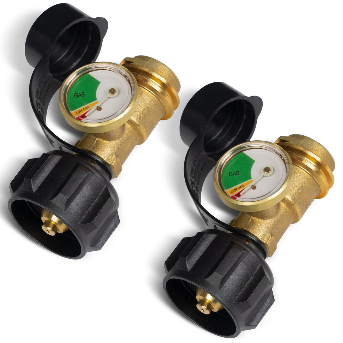GasPro propane tank gauge front view shows quick level awareness for 5-20 lb tanks