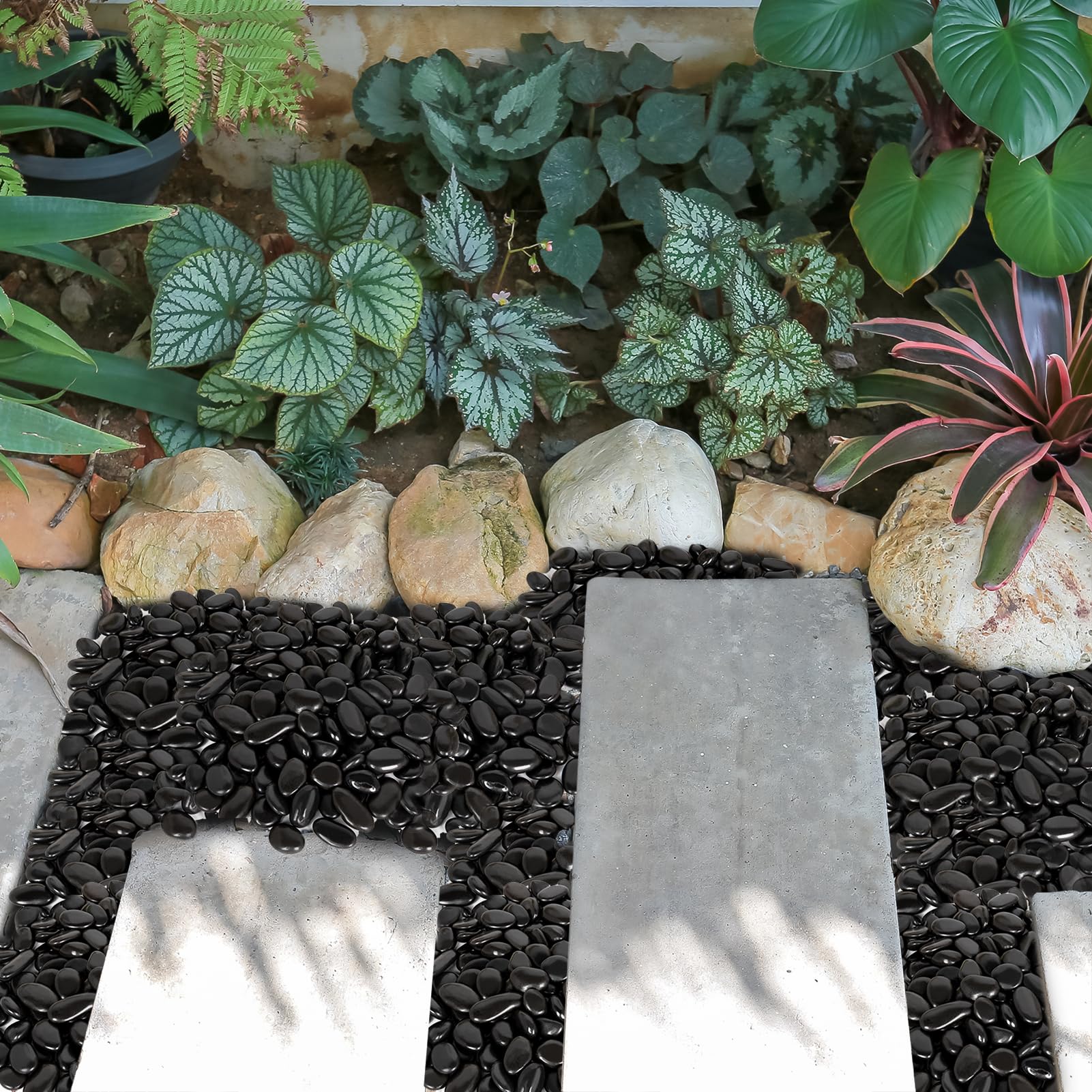 GASPRO polished rocks offer cost-effective décor that lasts and resists wear.