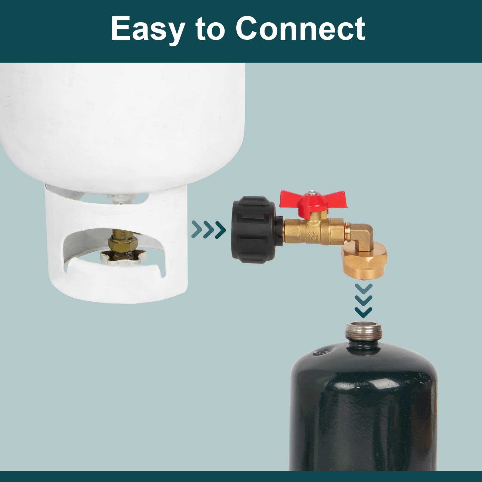 GasPro solid brass construction offers durable sealing for dependable refills.
