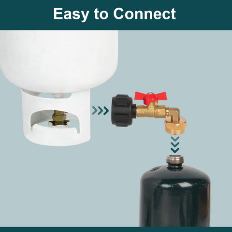 GasPro solid brass construction offers durable sealing for dependable refills.