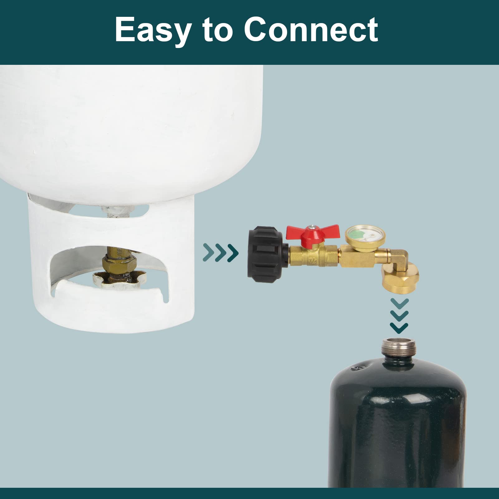 Solid brass construction ensures a secure seal and durable performance