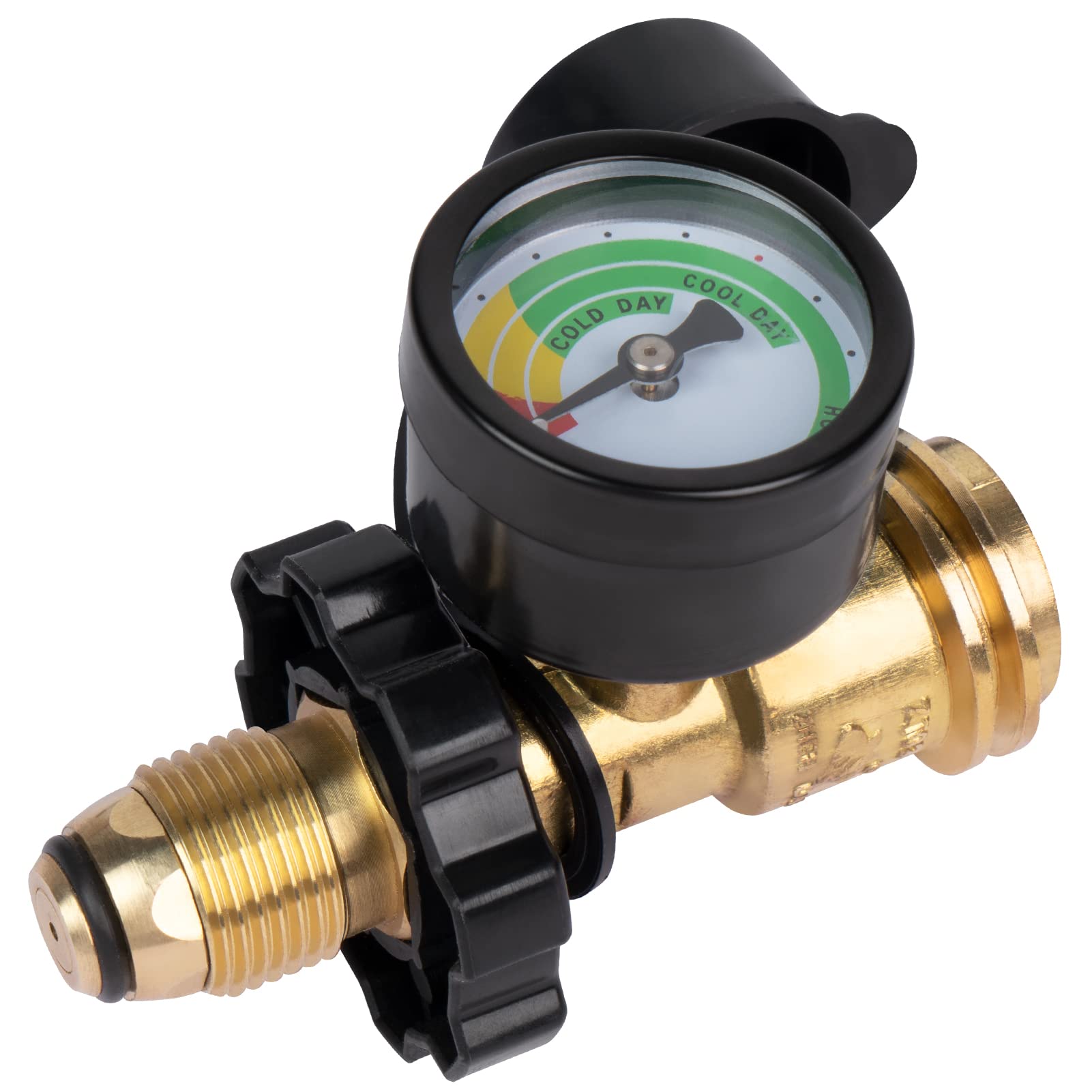 GASPRO universal propane tank gauge dial shows remaining propane at a glance for safer grilling