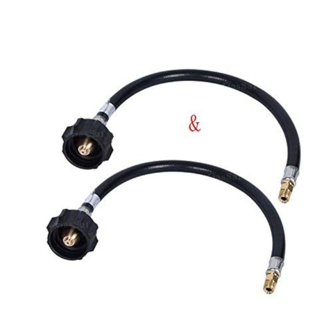 GasSaf 18-inch RV pigtail hose connector suitable for propane installations.