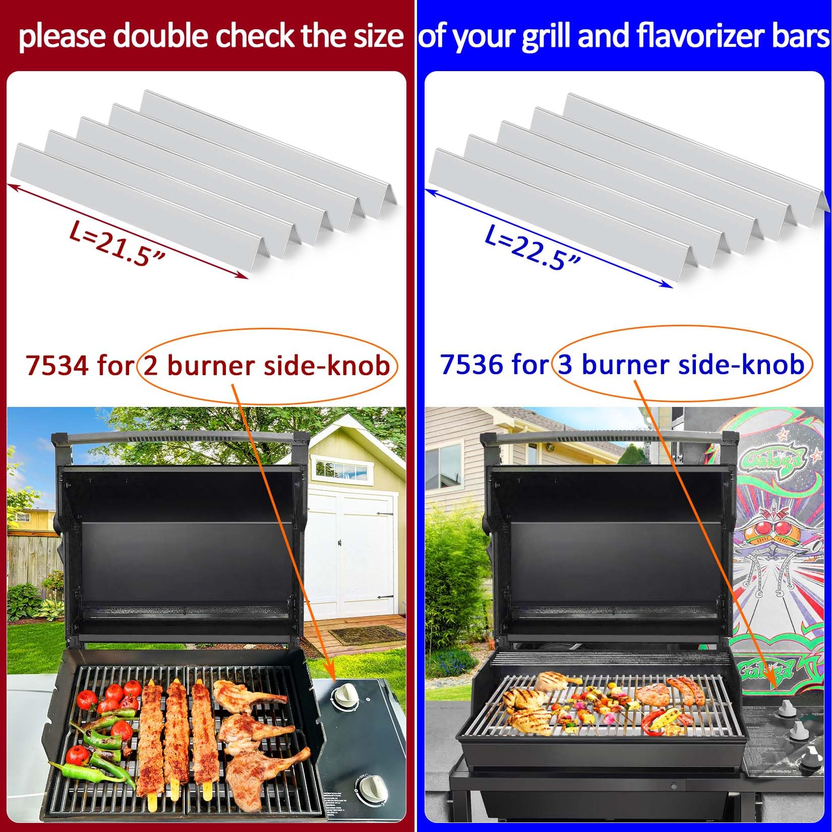 GasSaf 21.5-inch flavorizer bars compatible with Genesis Silver A.