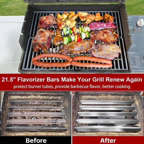 GasSaf 21.5-inch flavorizer bars for Spirit 200 Series, side knob compatible.