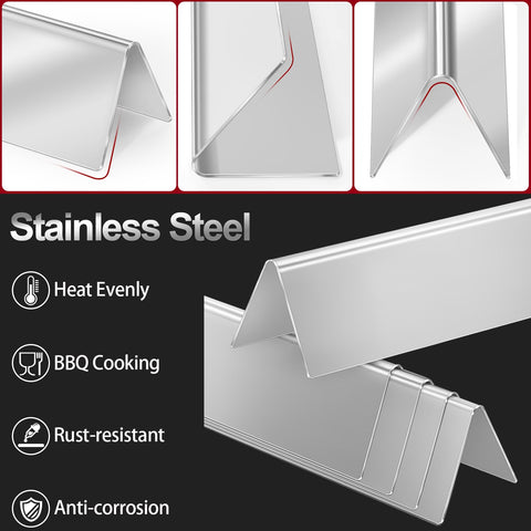 GasSaf stainless steel flavorizer bars, durable and corrosion-resistant for outdoor grilling.